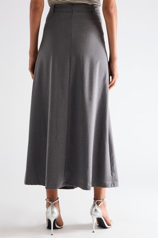 Jupe longue taille haute - Gris