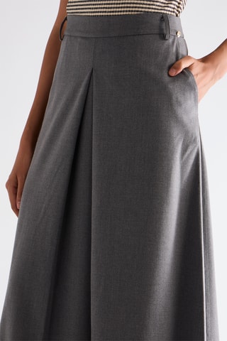 Jupe longue taille haute - Gris