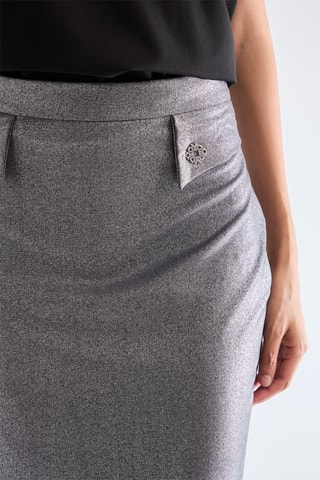 Jupe droite taille haute - Gris