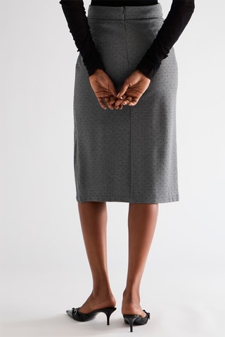 Jupe droite taille haute - Gris