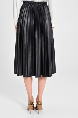 Jupe plissée taille haute - Noir