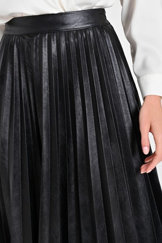 Jupe plissée taille haute - Noir