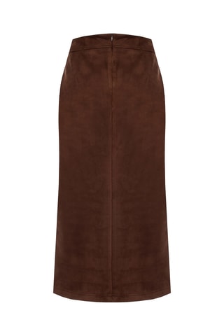 Jupe midi - Marron