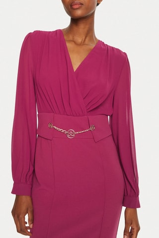 Jupe droite taille haute - Rose