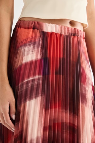 Jupe plissée - Rouge