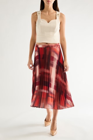 Jupe plissée - Rouge