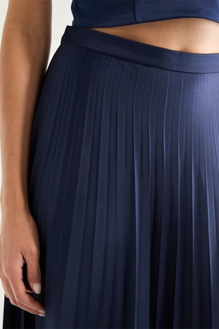 Jupe plissée taille haute - Bleu marine