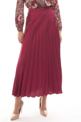 Jupe plissée taille haute - Bordeaux