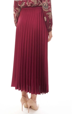 Jupe plissée taille haute - Bordeaux