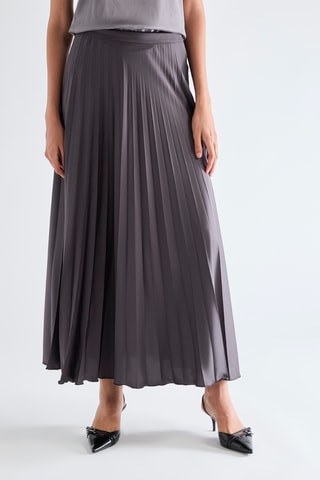 Jupe plissée taille haute - Gris