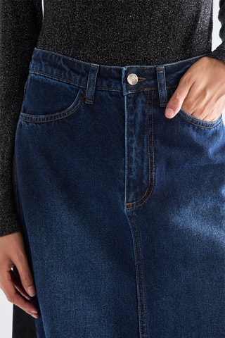 Jupe longue en jean - Bleu
