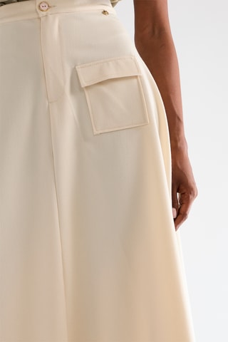 Jupe midi taille haute - Ivoire
