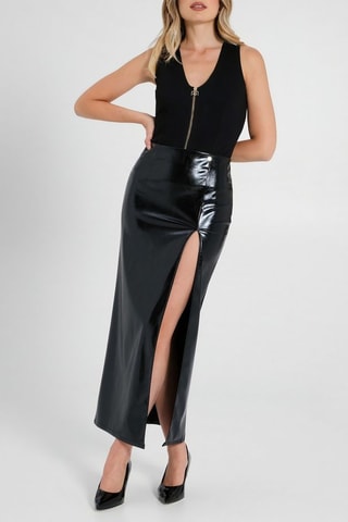 Jupe longue taille haute - Noir