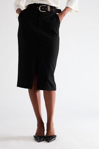 Jupe droite taille haute - Noir