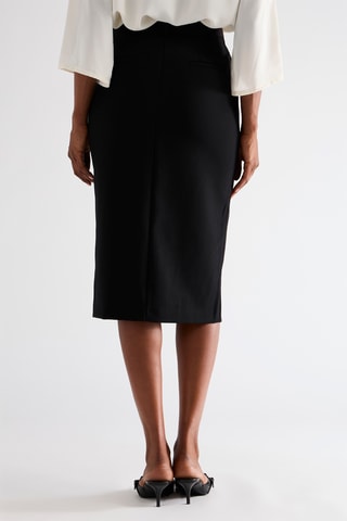 Jupe droite taille haute - Noir