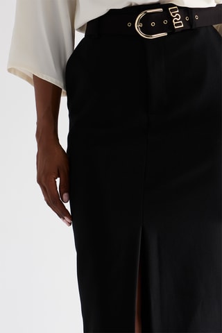 Jupe droite taille haute - Noir