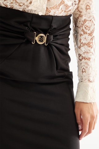 Jupe fourreau taille haute - Noir