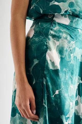 Jupe longue taille haute - Vert