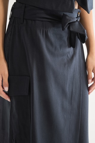 Jupe portefeuille - Bleu marine