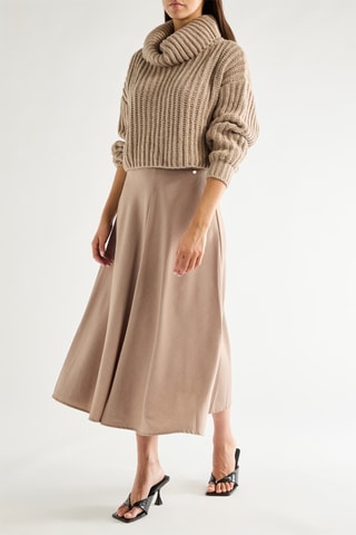 Jupe midi - Beige