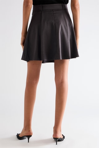 Jupe patineuse taille haute - Gris foncé