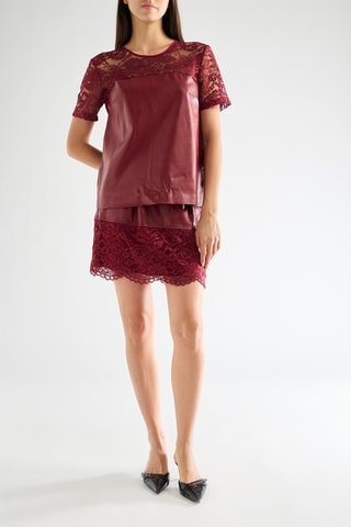 Jupe droite - Bordeaux