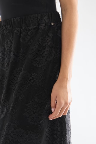 Jupe longue en dentelle - Noir