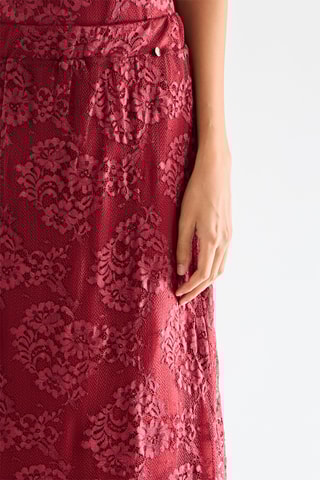 Jupe longue en dentelle - Bordeaux