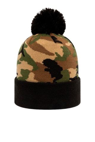 Bonnet à pompom New York Yankees Cuff Camo - Kaki et noir