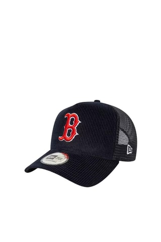 Casquette en velours - Noir et rouge