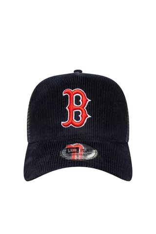 Casquette en velours - Noir et rouge