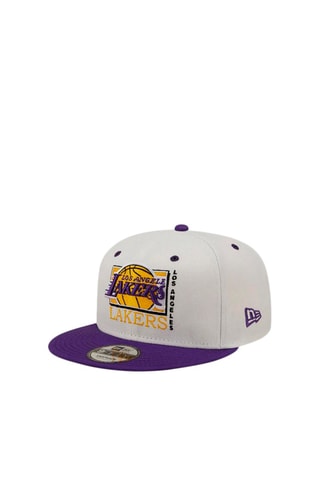Casquette White Crown 9 Fifty Los Angeles Lakers - Blanc et violet