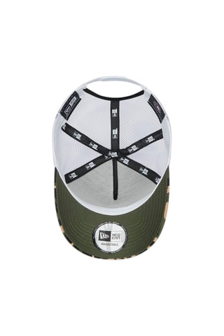 Casquette Trucker Los Angeles Dodgers Leopard Print A-Frame - Vert et marron