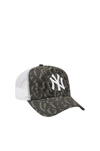 Casquette Trucker New York Yankees Leopard Print A-Frame - Gris