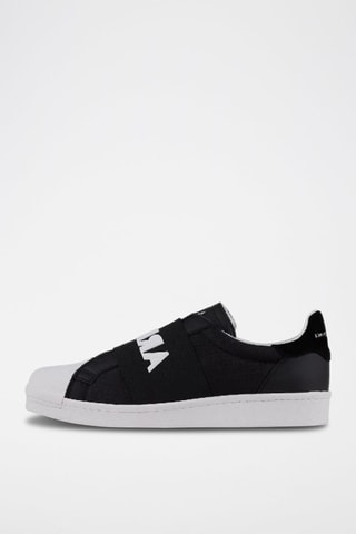 Sneakers en cuir et nubuck Noir et blanc