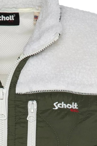 Veste polaire sans manches - Blanc et kaki