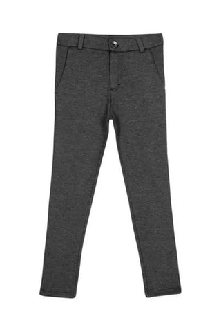 Pantalon- Gris chiné