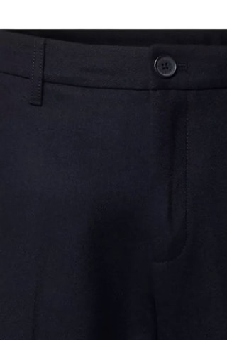 Pantalon en laine vierge - Bleu marine