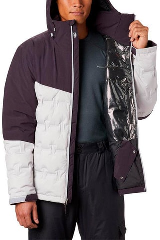 Veste de ski à capuche Wild Card - Gris clair et violet foncé