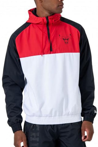 Veste coupe-vent Nba Chicago Bulls - Blanc et noir