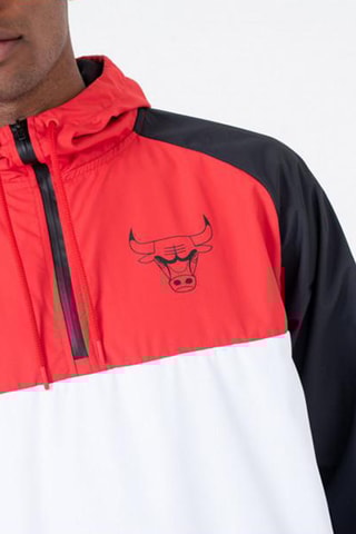 Veste coupe-vent Nba Chicago Bulls - Blanc et noir