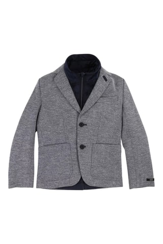 Veste de costume trompe-l'oeil - Gris chiné