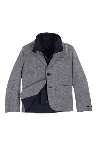 Veste de costume trompe-l'oeil - Gris chiné