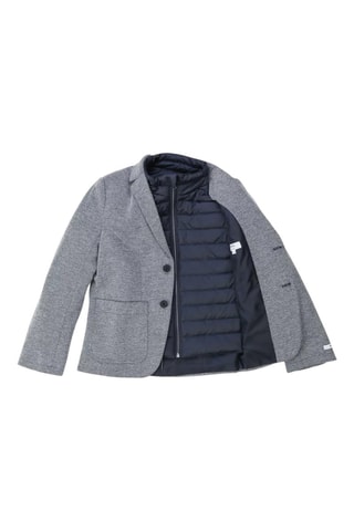 Veste de costume trompe-l'oeil - Gris chiné