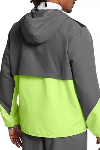 Veste à capuche - Noir, vert et gris 