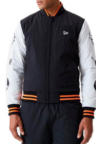 Bomber en laine NBA - Ecru et noir