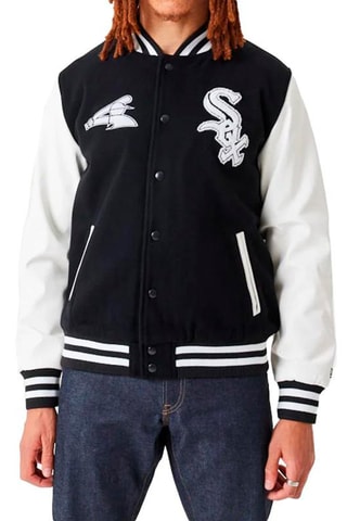 Teddy en laine MLB Wordmark Varsity Chicago White Sox - Noir et blanc