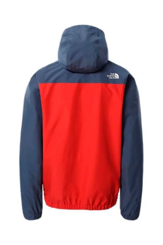 Coupe-vent à capuche - Bleu et rouge