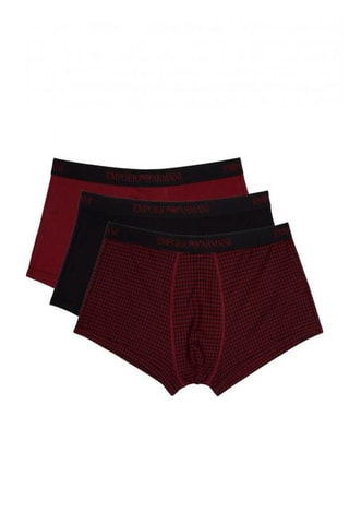 3 caleçons - Bleu marine et rouge