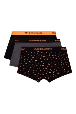 3 boxers - Noir, gris et orange
